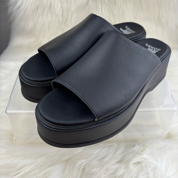 SOREL PLATFORM SANDALS DAYSPRING SLIDE SIZE 9 WOMANS - Picture 5 of 10